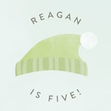 "Frosty" - Children's Birthday Party Stickers in Lime by Brianne Larsen - In Use
