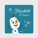 "Disney Frozen Snow Sparkles" - Children's Birthday Party Stickers in Frosty by curiouszhi - In Use