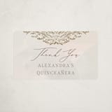 "Quinceañera Elegance" - Children's Birthday Party Stickers in Cream by Nicoletta Savod - Front