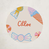 "Super Sweet" - Children's Birthday Party Stickers in Cookie by Lissabeth Anglin - Front