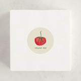 "Petit Pomodoro" - Children's Birthday Party Stickers in Lime by Jackie Crawford - In Use