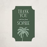 "Safari" - Children's Birthday Party Stickers in Palm by Jenna Holcomb - Front