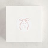 "Fframed Bow" - Children's Birthday Party Stickers in Blush by Baumbirdy - In Use