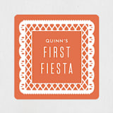 "First Fiesta" - Children's Birthday Party Stickers in Multi Bright by Julie Murray - Front