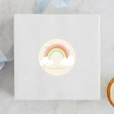 "Rainbow Birthday" - Children's Birthday Party Stickers in Sand by Kiersten Garner - Front