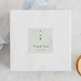 "Geometric Cross" - Children's Birthday Party Stickers in Serene by Pati Cascino - Front