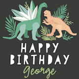 "Dino Friends" - Children's Birthday Party Stickers in Graphite by Alethea and Ruth - In Use