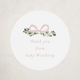 "Ribbonly Frame" - Children's Birthday Party Stickers in Blush by Itsy Belle Studio - Front