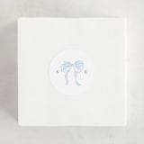 "Bow Frame" - Children's Birthday Party Stickers in Lagoon by Leah Bisch - In Use