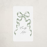 "Big Bow" - Children's Birthday Party Stickers in Mint by Teju Reval - Front