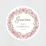 "Quinceañera Party Dress" - Children's Birthday Party Stickers in Rosado by Paper Sun Studio - In Use