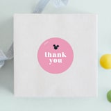 "Disney's Minnie Mouse Confetti" - Children's Birthday Party Stickers in Peony by Annie Holmquist - Front