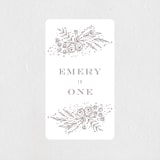 "Floral ONE" - Children's Birthday Party Stickers in Rose Gold by Phrosné Barwood - Front