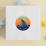 "Ride the Tide" - Children's Birthday Party Stickers in Pool by Joanna Griffin - Front
