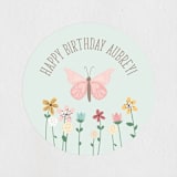 "Summer Soiree" - Children's Birthday Party Stickers in Cornflower by Joanna Griffin - Front