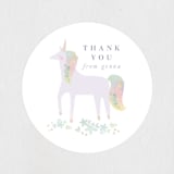 "Magical" - Children's Birthday Party Stickers in Plum by Lori Wemple - In Use
