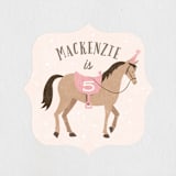 "Saddle Up" - Children's Birthday Party Stickers in Rose by Karidy Walker - Front