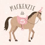 "Saddle Up" - Children's Birthday Party Stickers in Rose by Karidy Walker - In Use