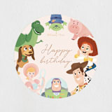 "Disney's and Pixar Toy Story Friends" - Children's Birthday Party Stickers in Taupe by Sabrin Deirani - In Use