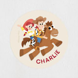 "Disney and Pixar's Cowboy Friends" - Children's Birthday Party Stickers in Vanilla by Jessie Steury - In Use