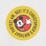 "Disney Mickey Mouse Aw, Gee!" - Children's Birthday Party Stickers in Sunshine by Heather Schertzer - In Use