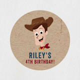 "Disney and Pixar's Howdy Woody" - Children's Birthday Party Stickers in Rustic by Oma N. Ramkhelawan - In Use