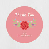 "Disney's Briar Rose" - Children's Birthday Party Stickers in Pink Melba by Rebecca Marchese - In Use