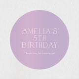"Disney's Sparkling Princess Belle" - Children's Birthday Party Stickers in Lilac by Angela Thompson - In Use