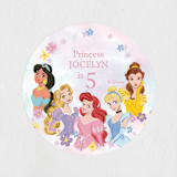 "Disney's Princess Portrait" - Children's Birthday Party Stickers in Cotton Candy by Cass Loh - In Use