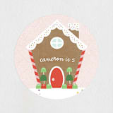 "Gingerbread House" - Children's Birthday Party Stickers in Gumdrop by Annie Holmquist - Front