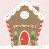"Gingerbread House" - Children's Birthday Party Stickers in Gumdrop by Annie Holmquist - In Use