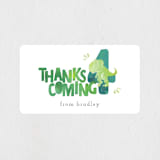 "Dino Party" - Children's Birthday Party Stickers in Lime by Cindy Denning - Front