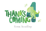 "Dino Party" - Children's Birthday Party Stickers in Lime by Cindy Denning - In Use