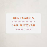 "Tanti Baci" - Children's Birthday Party Stickers in Apricot by Olivia Raufman - Front