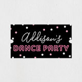 "Dance Party" - Children's Birthday Party Stickers in Raspberry by Kelly Nasuta - In Use