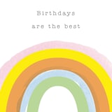 "Little Rainbow" - Children's Birthday Party Stickers in Apricot by Baumbirdy - In Use