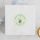 "Disney's Winnie the Pooh in the Wood" - Children's Birthday Party Stickers in Sky by Becky Nimoy - Front