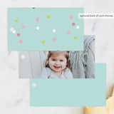 "Bounce" - Children's Birthday Party Favor Tags in Sky by Lori Wemple - Back of Card Options