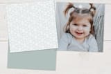 "Checkers" - Children's Birthday Party Favor Tags in Aqua by Genna Blackburn - Back of Card Options