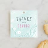 "Under The Sea" - Children's Birthday Party Favor Tags in Pond by Karidy Walker - Front