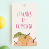 "Autumn Pumpkin" - Children's Birthday Party Favor Tags in Peach by Karidy Walker - Front