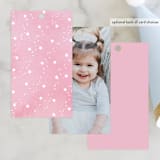 "little ballerina" - Children's Birthday Party Favor Tags in Rose by Kanika Mathur - Back of Card Options