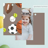 "Have a Ball" - Children's Birthday Party Favor Tags in Fudge by Alethea and Ruth - Back of Card Options