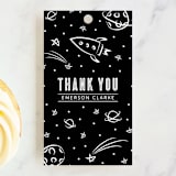 "Cosmic Doodles" - Children's Birthday Party Favor Tags in Ivory by Lehan Veenker - Front