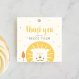 "Wild One" - Children's Birthday Party Favor Tags in Dandelion by Lisa Cersovsky - Front
