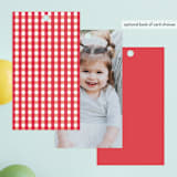 "Oink & Moo" - Children's Birthday Party Favor Tags in Candy Apple by Jessie Steury - Back of Card Options