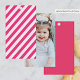 "Banana Split" - Children's Birthday Party Favor Tags in Strawberry by Katie Zimpel - Back of Card Options