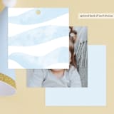 "shore-n-sandcastles" - Children's Birthday Party Favor Tags in Seashore by silverscreen studio - Back of Card Options