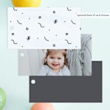 "Pawty Cat" - Children's Birthday Party Favor Tags in Apricot by Everett Paper Goods - Back of Card Options