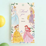 "Disney Princess Garden Party" - Children's Birthday Party Favor Tags in Buttercream by Cass Loh - Front